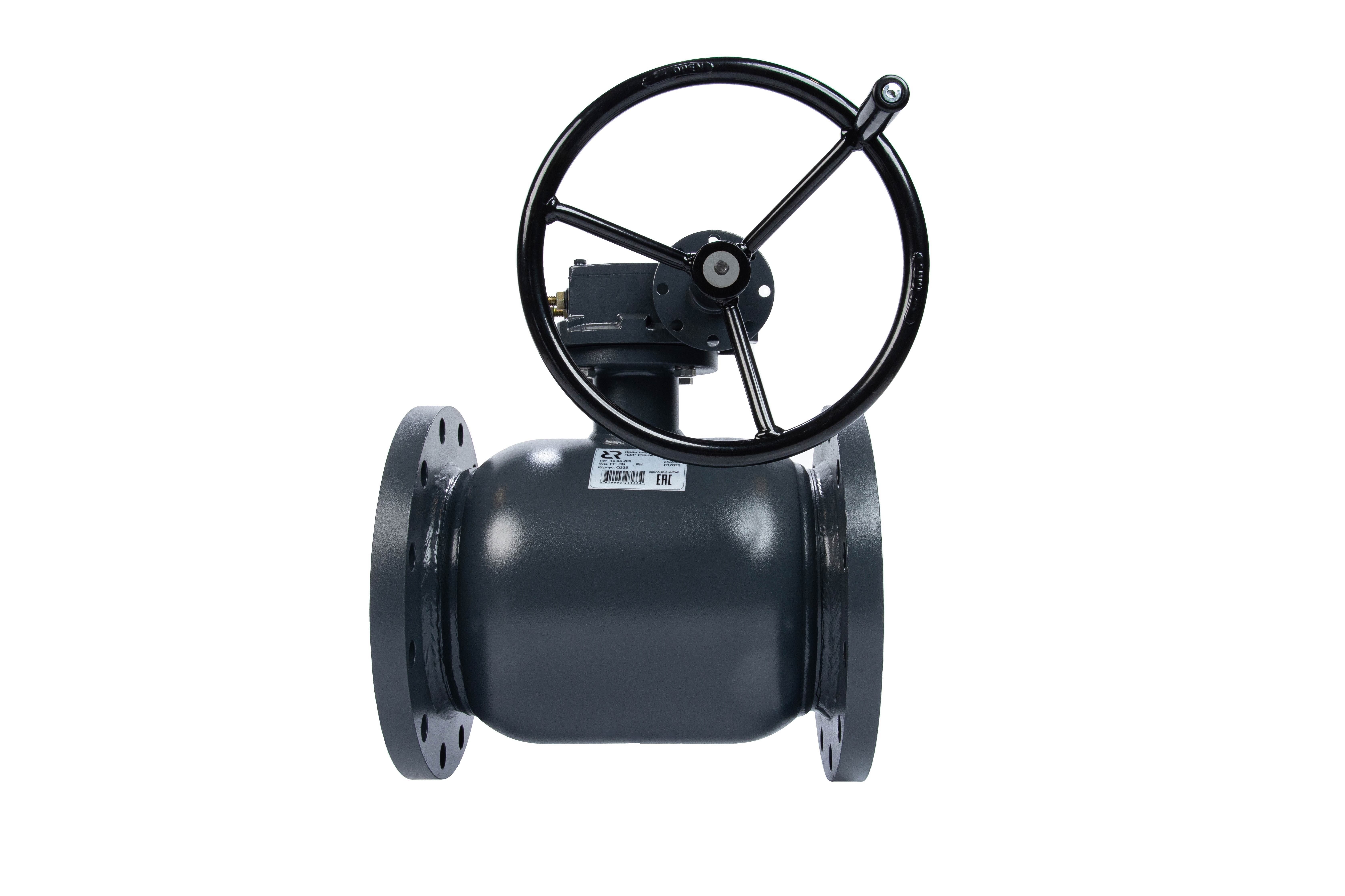 Ридан RJIP Premium 065N0351GR — Кран шаровой FF DN150 PN25 WG (фланцевый, с редуктором, стандартный проход)