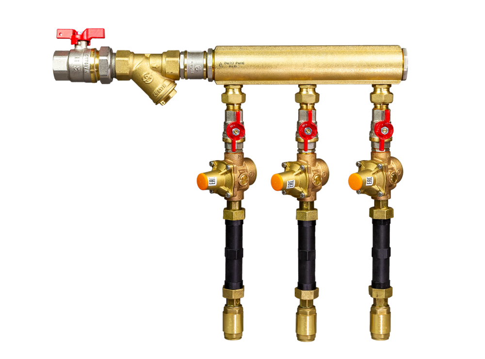 Ридан WDU.3R 160W1074R — Узел распределительный этажный для систем водоснабжения V1 DN32-4L-32-7BIZ32-BV15