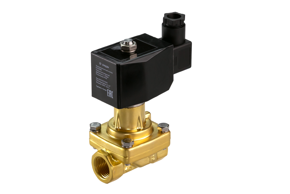 Ридан 042U323231R — Клапан электромагнитный EV225WR, G 1 1/4, PTFE, нормально закрытый, 0…10 бар, с катушкой 220В, 50 Гц