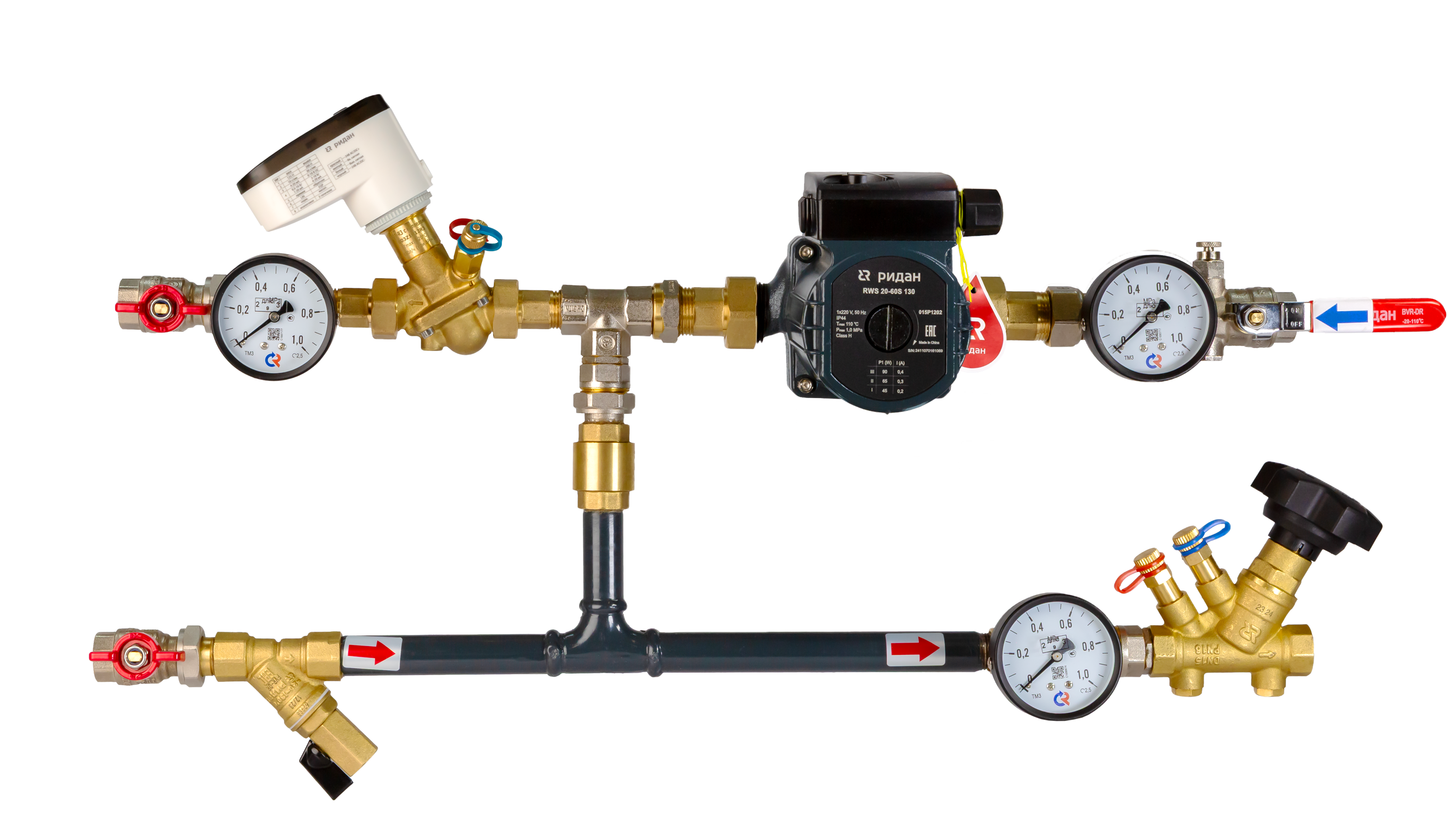 Ридан 122W0134HR — Узел теплоснабжения АУУ-AQT-16-15-15-C-S правый, 0-10В H
